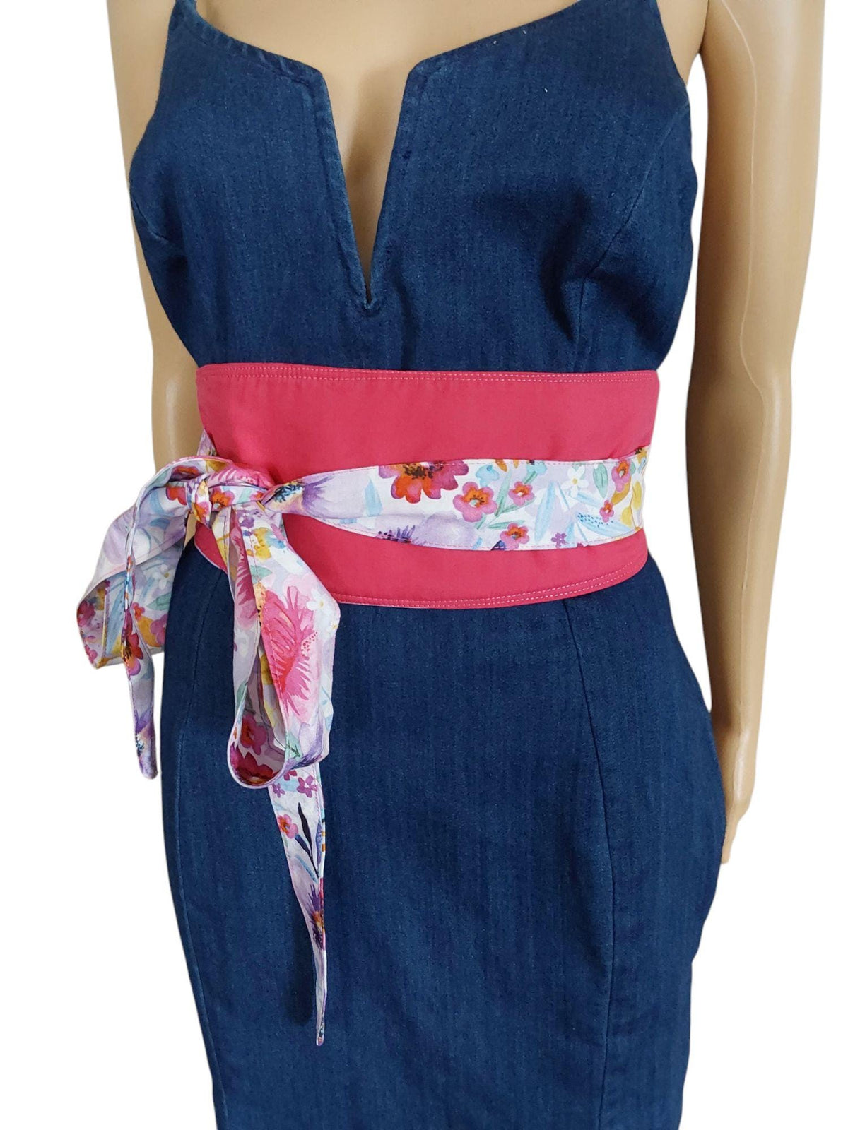 Reversible Handmade wrap-around cotton fabric belts