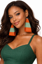 Handmade Cotton Obi Belt: Vibrant Orange Wrap Waist Tie, Sage Burnt Orange