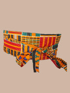 Handmade Kente Print Wrap Belt – Vibrant African Waist Belt – Cultural Elegance Collection