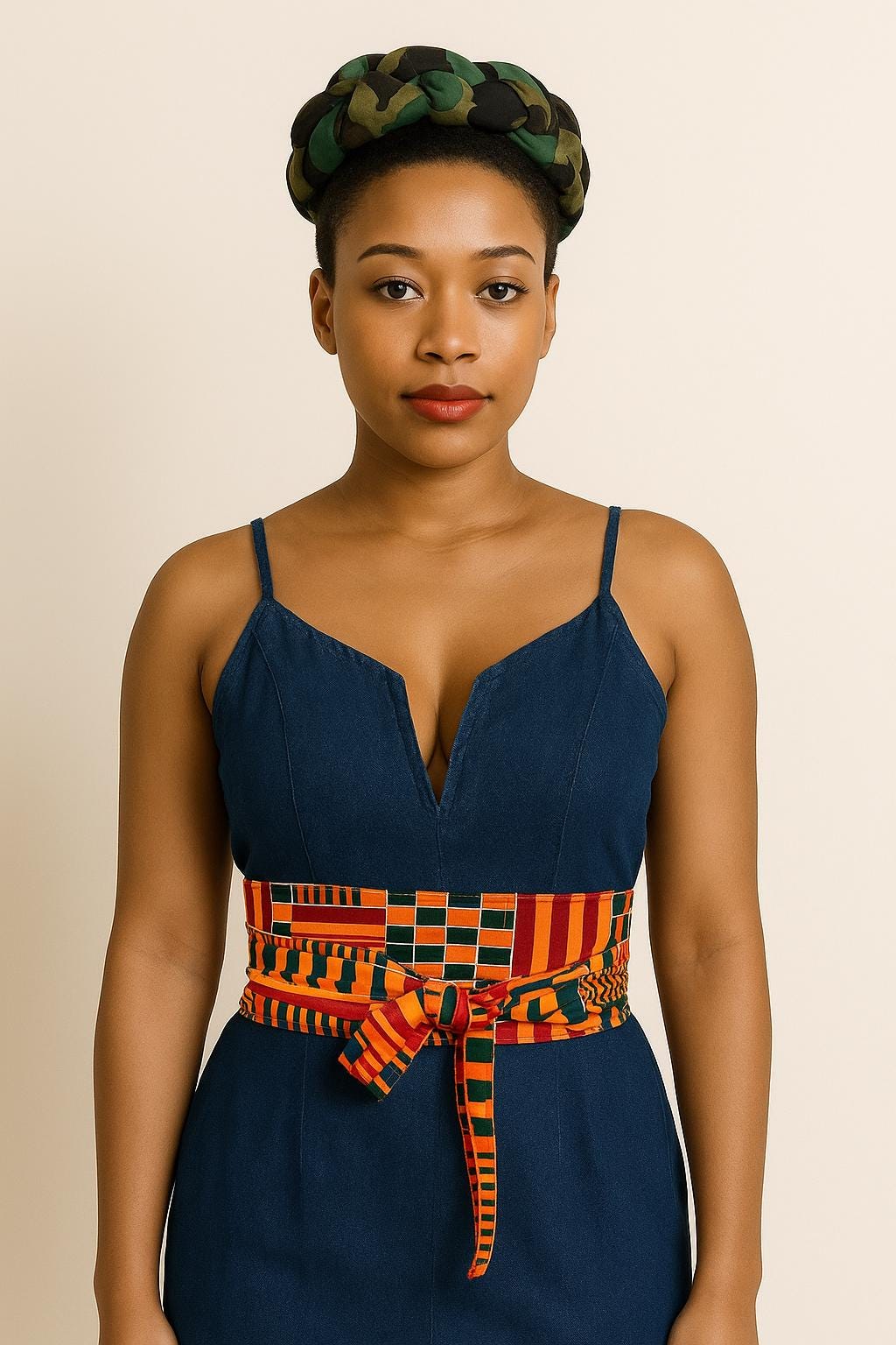 Handmade Kente Print Wrap Belt – Vibrant African Waist Belt – Cultural Elegance Collection