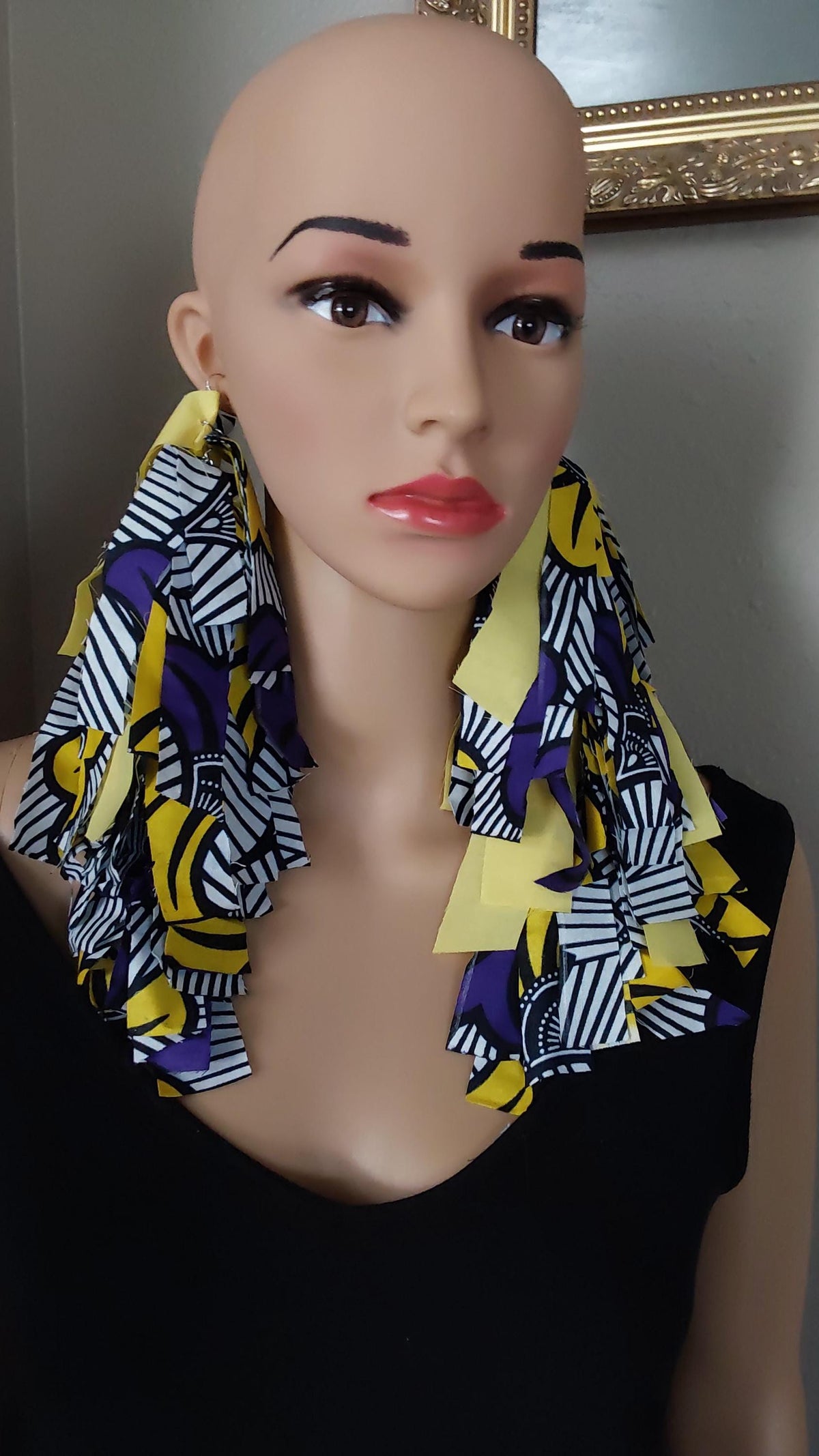 Handmade Ankara Tassel Earrings: African Print Bohemian Jewelry