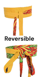 Reversible Ankara Wrap Belt | African Print Obi Waist Belt, Handmade Statement Accessory