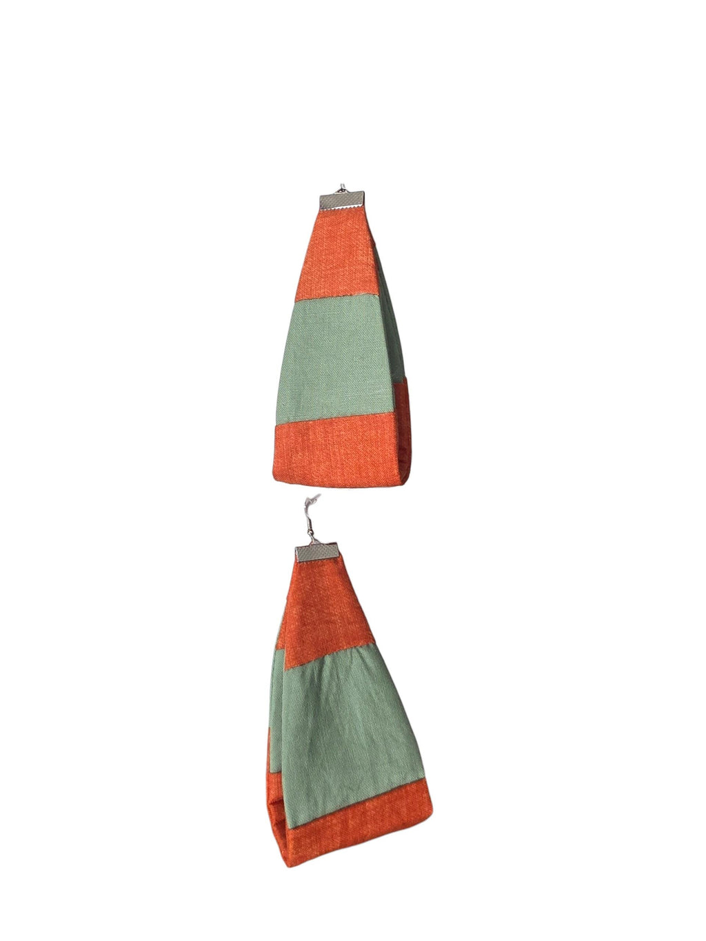 Handmade Cotton Obi Belt: Vibrant Orange Wrap Waist Tie, Sage Burnt Orange