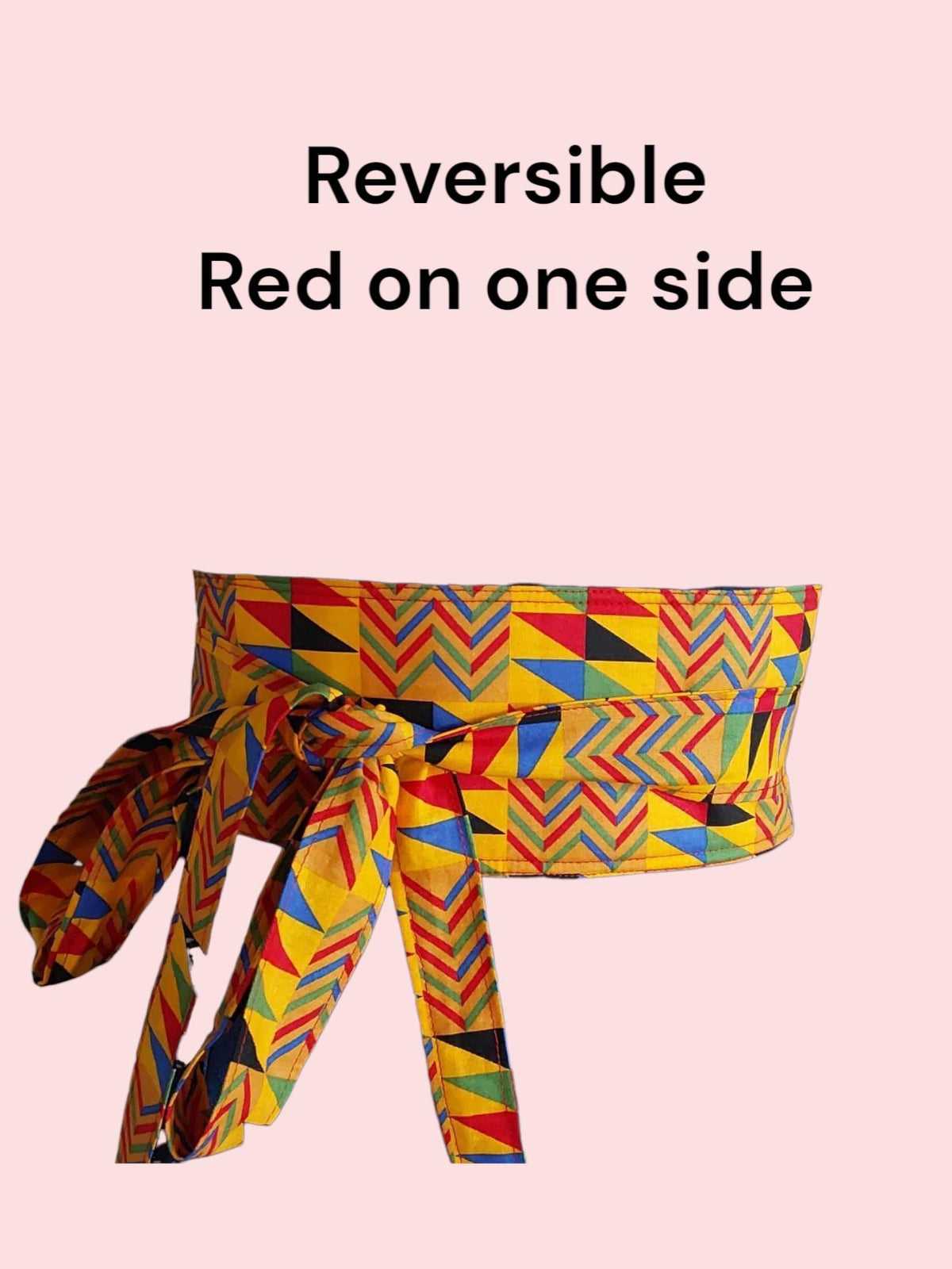 Handmade Kente Print Wrap Belt – Vibrant African Waist Belt – Cultural Elegance Collection