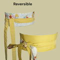 Handmade Reversible Obi Belt: Floral & Yellow Wrap Waist Belt