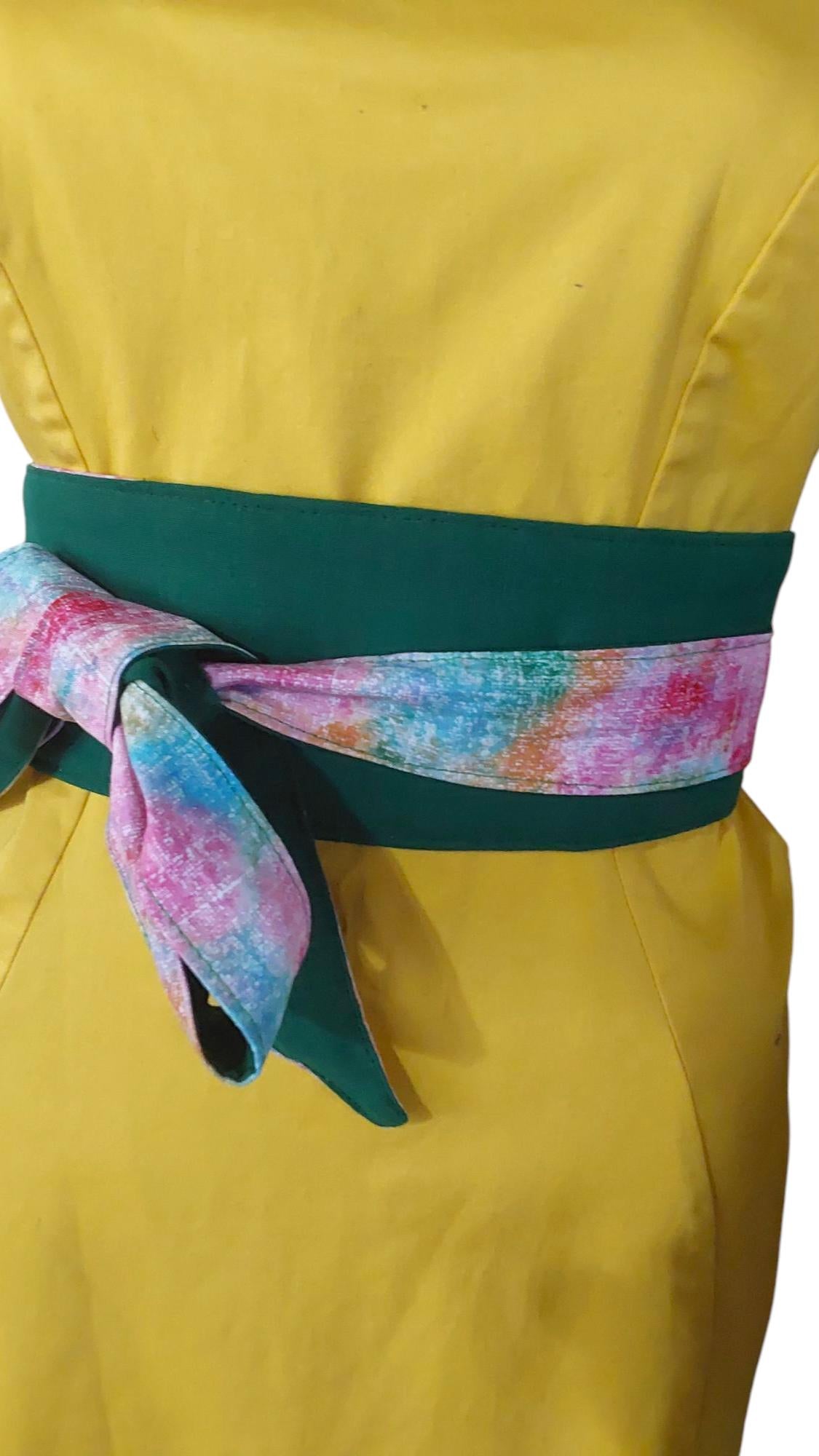 Handmade Obi Belt – Reversible Wrap Belt for Dresses & Tunics