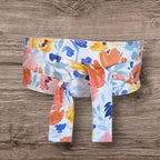 Reversible Floral Watercolor Obi Belt: Handmade Cotton Wrap Belt