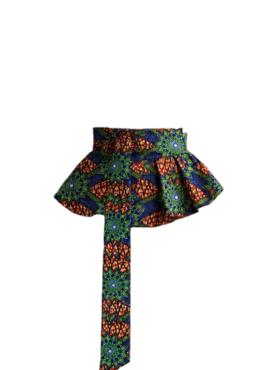 Handmade Peplum Wrap Belt for Women | African Print Waist Obi Statement Fashion
