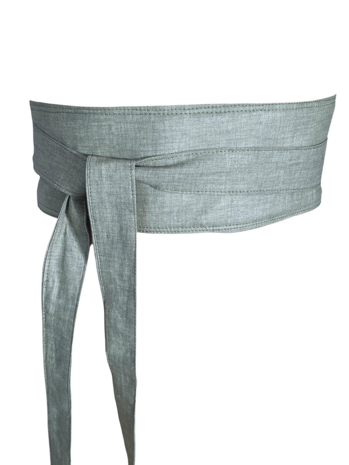 Burnt Orange Linen Obi Belt | Wide Wrap Waist Sash, Adjustable Tie Belt