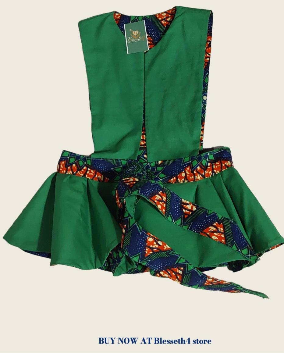 Handmade Reversible Peplum Belt: African Print Waist Accessory