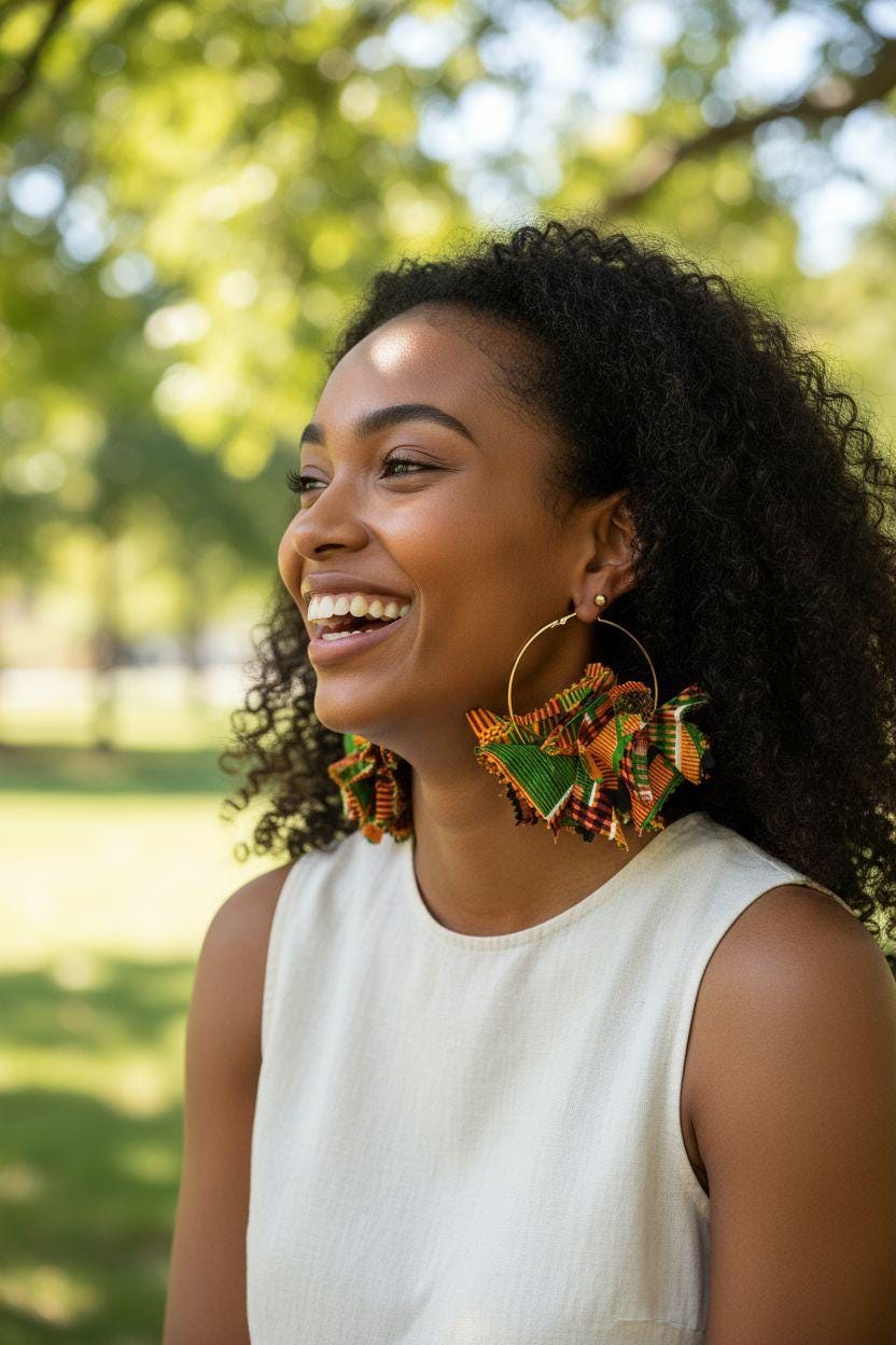 Handcrafted Ankara Fabric Ruffle Earrings: Bold Afrocentric Statement Jewelry