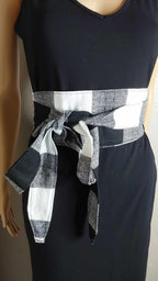 Handmade Cotton Obi Belt: Wrap Belt, One Size