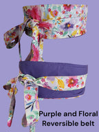 Reversible Handmade wrap-around cotton fabric belts