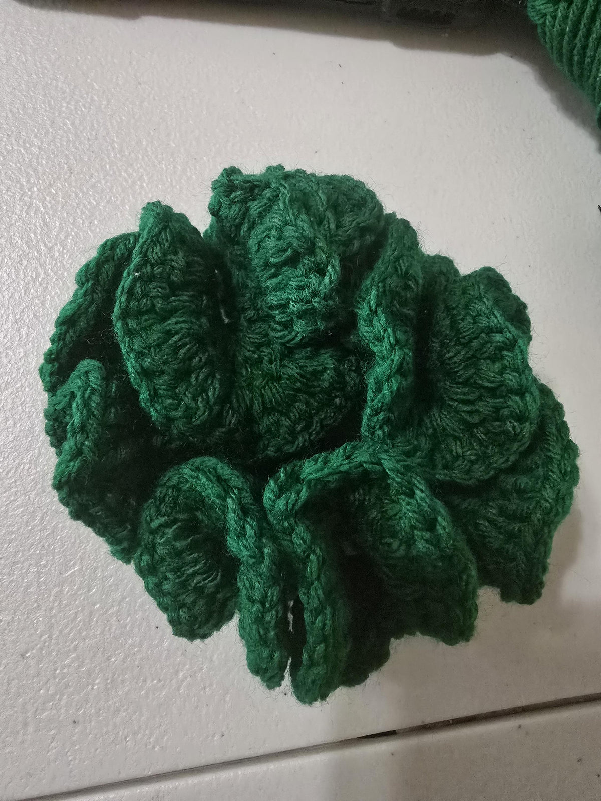 Handmade Crochet Scrunchie: Soft Yarn Hair Tie, Boho Accessory