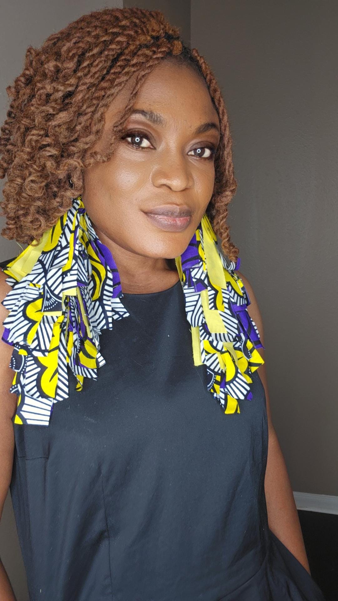 Handmade Ankara Tassel Earrings: African Print Bohemian Jewelry