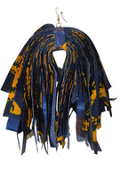 Handmade African Print Tassel Earrings | Lightweight Boho Statement Fabric Jewelry