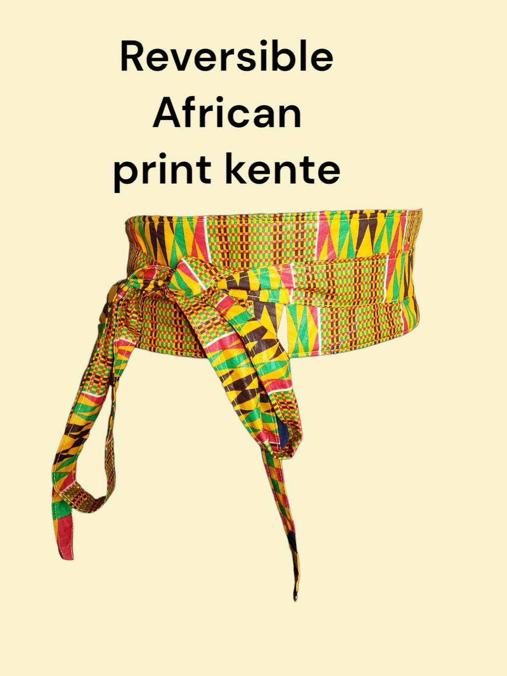 Handmade Kente Print Wrap Belt – Vibrant African Waist Belt – Cultural Elegance Collection