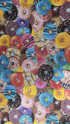 Handmade Donut Print Obi Wrap Belt | Colorful Statement Sash Accessory