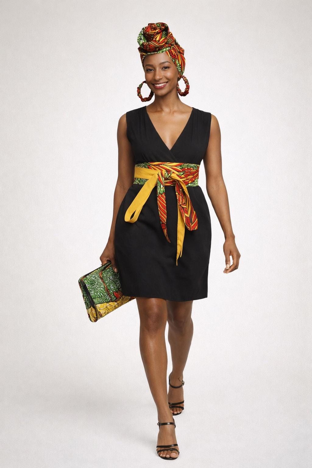Reversible Ankara Wrap Belt | African Print Obi Waist Belt, Handmade Statement Accessory