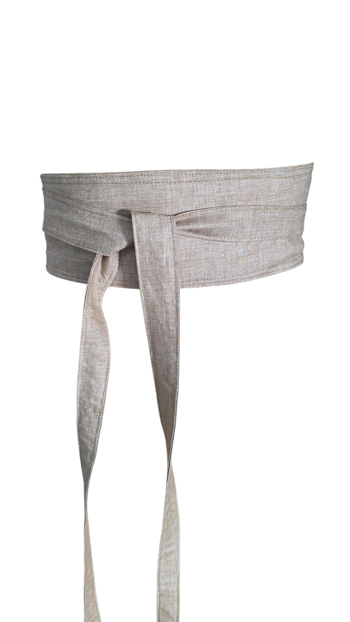 Burnt Orange Linen Obi Belt | Wide Wrap Waist Sash, Adjustable Tie Belt