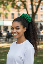 Handmade Crochet Scrunchie: Soft Yarn Hair Tie, Boho Accessory