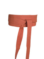 Reversible Fall Floral Obi Belt – Handmade Wrap Belt in Mustard, Green, and Autumn Blooms