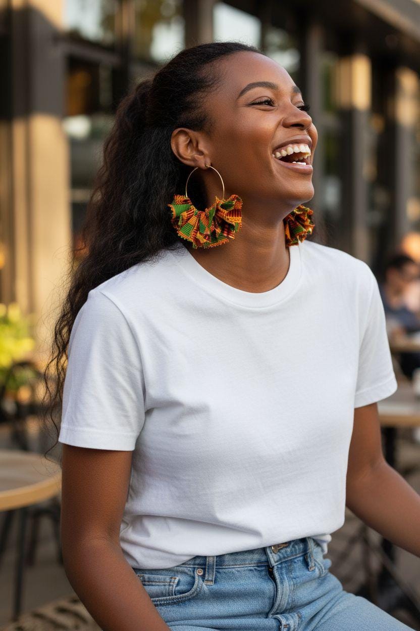 Handcrafted Ankara Fabric Ruffle Earrings: Bold Afrocentric Statement Jewelry