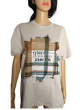 Handmade Christian T-Shirt | John 1:16 Plaid Patch Tee