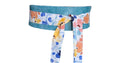 Reversible Floral Watercolor Obi Belt: Handmade Cotton Wrap Belt