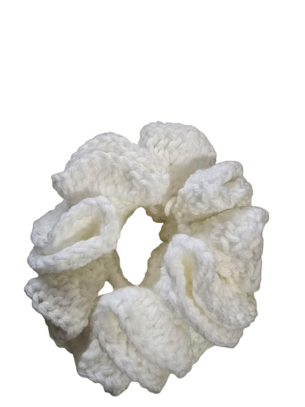 Handmade Crochet Scrunchie: Soft Yarn Hair Tie, Boho Accessory