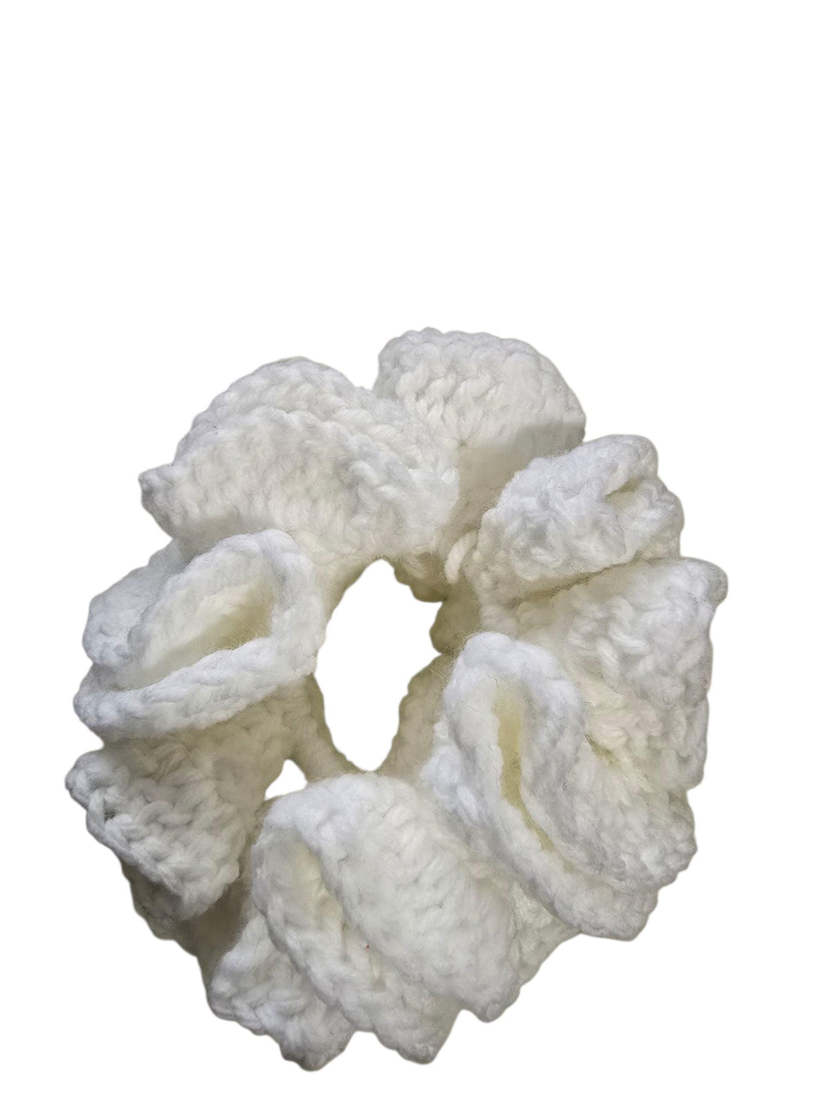 Handmade Crochet Scrunchie: Soft Yarn Hair Tie, Boho Accessory