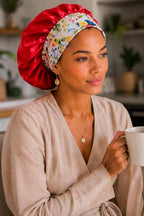 Handmade Cotton & Satin Hair Bonnet