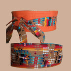 Handmade Reversible Obi Belt: Adjustable Cotton Waist Sash