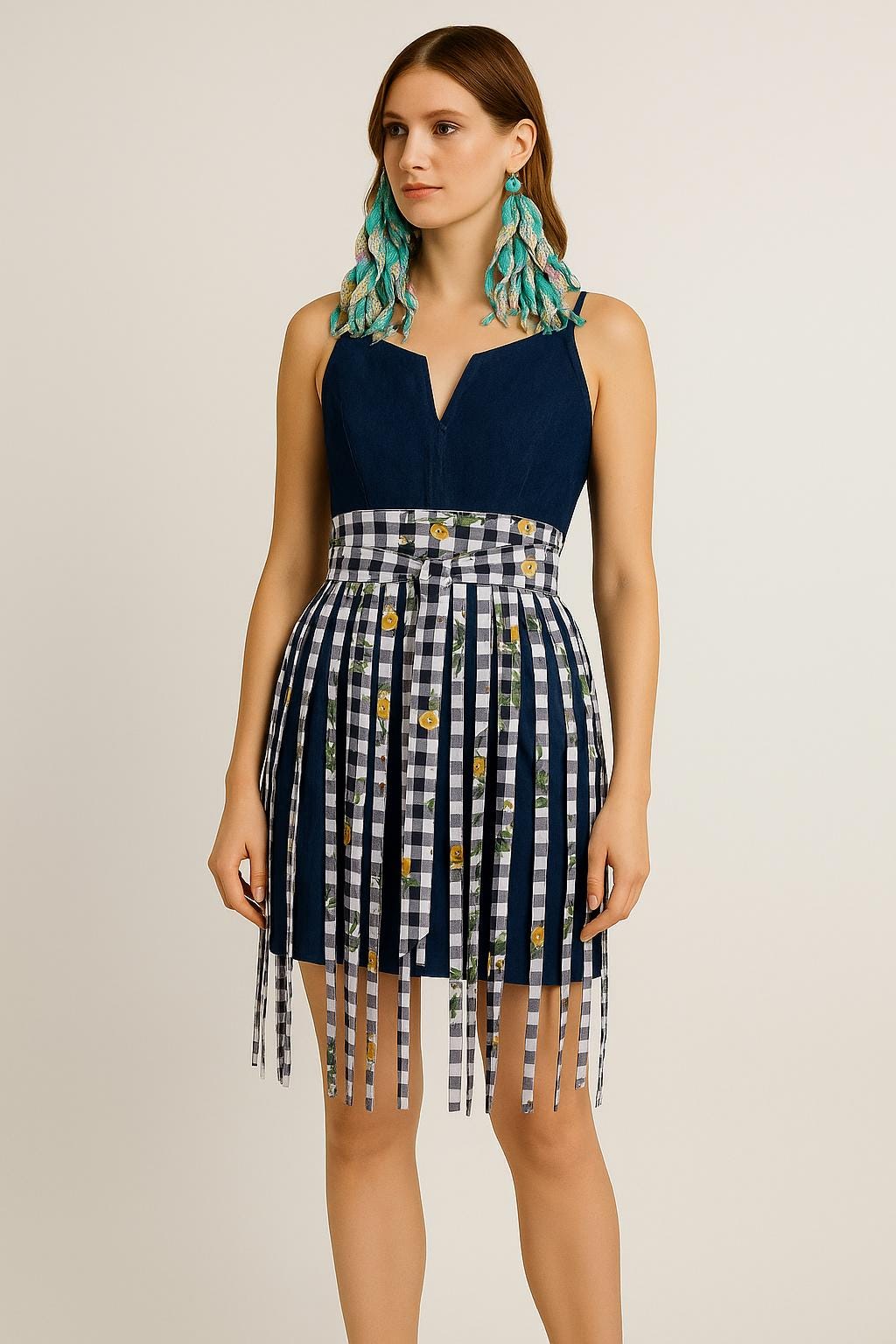 Floral Fringe Cotton Wrap Belt: Boho Chic Waist Sash