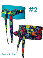 Handmade Reversible Obi Belt: Floral Cotton Fabric Waist Wrap