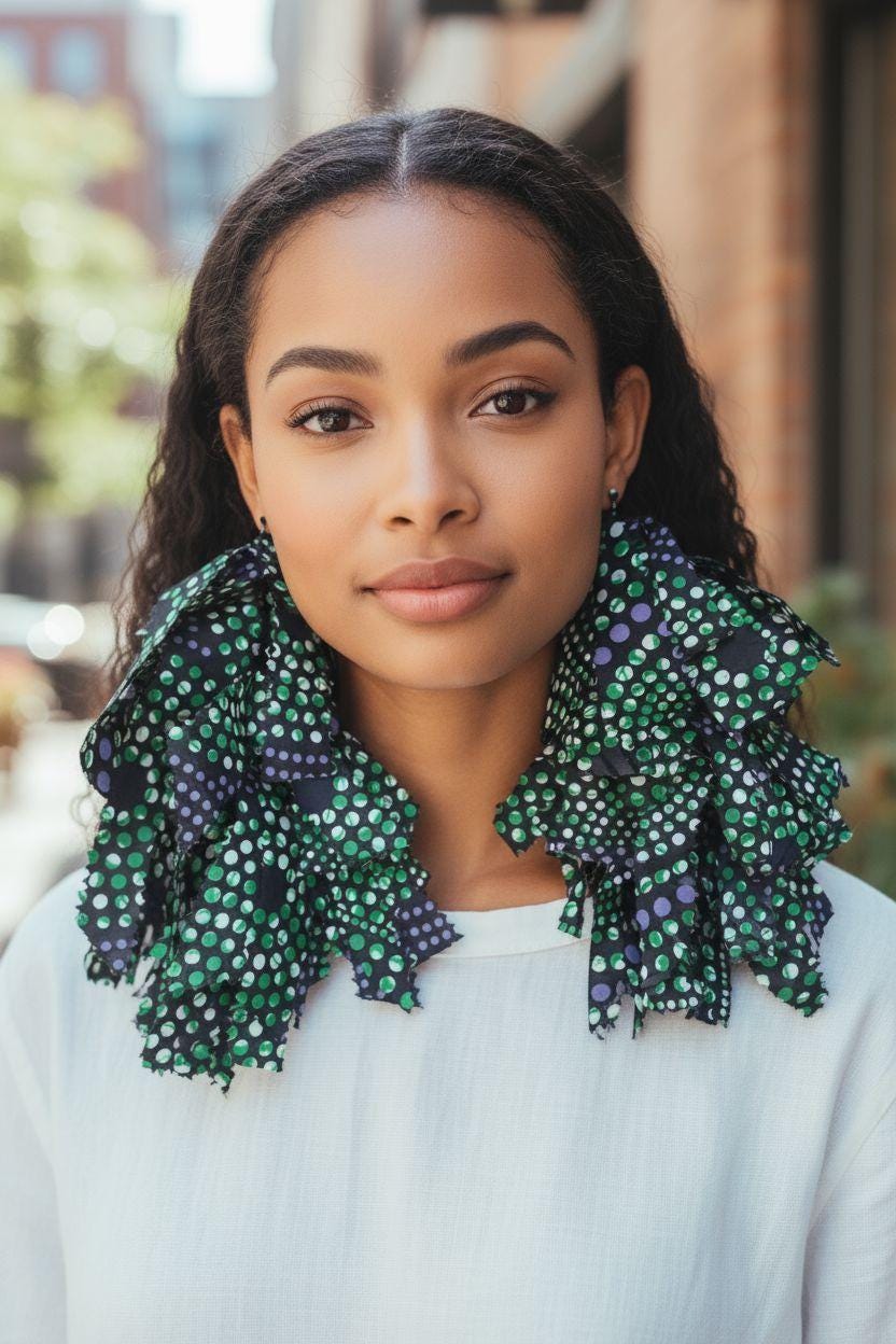 Handmade Ankara Tassel Earrings: African Print Bohemian Jewelry