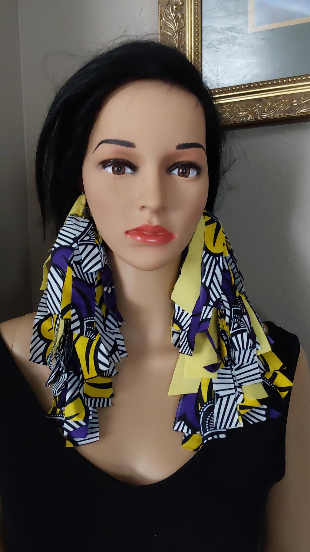 Handmade Ankara Tassel Earrings: African Print Bohemian Jewelry
