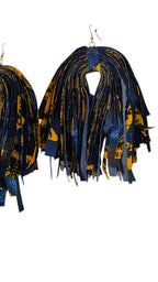 Handmade African Print Tassel Earrings | Lightweight Boho Statement Fabric Jewelry