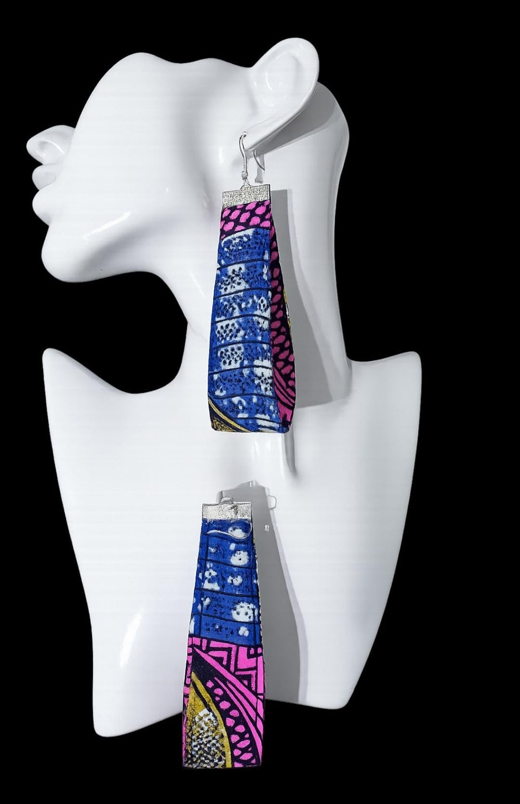 Reversible Denim Obi Belt: African Print Cotton Waist Wrap