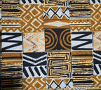 African Print Obi Belt: Handmade Burgundy Cream Geometric Waist Cincher
