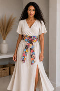 Handmade Donut Print Obi Wrap Belt | Colorful Statement Sash Accessory