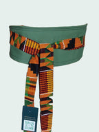 Handmade Kente Print Wrap Belt – Vibrant African Waist Belt – Cultural Elegance Collection