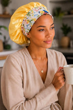 Handmade Cotton & Satin Hair Bonnet