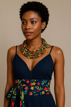 Handmade Reversible Obi Belt: Floral Cotton Fabric Waist Wrap