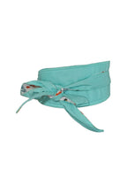 Reversible Floral Obi Belt: Bee & Wildflower Print, Yellow or Teal